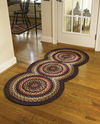 Folk Art Braided Rug Runner