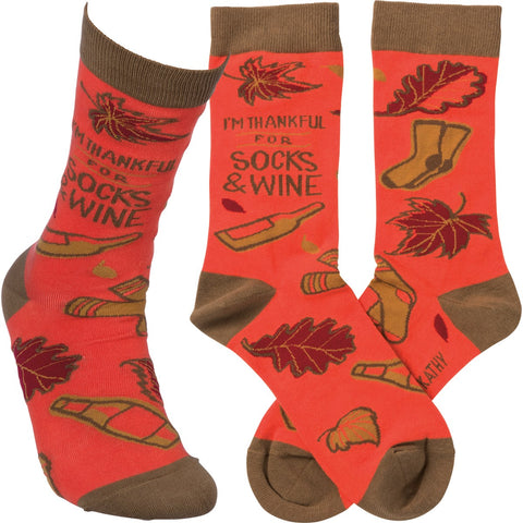 Socks - I'm Thankful For Socks And Wine
