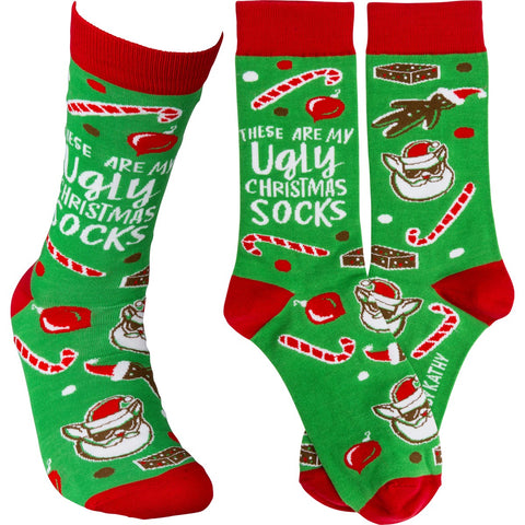 Socks - These Are My Ugly Christmas Socks