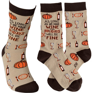 Socks - As Long As We Have Wine Holidays Fine