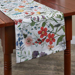 Wildflower Sketchbook Table Runner 36"