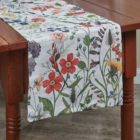 Wildflower Sketchbook Table Runner 54"