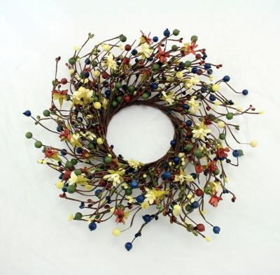 Mixed Berry  and Flowers Wreath - Medium - 15"