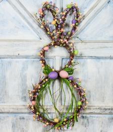 Bunny Twig Wreath 22"