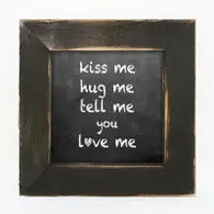 Kiss Me Framed Print - 10" - Black Frame