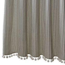 Gray Ticking Valance - 14"