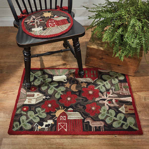 Farm Life Hooked Rug 2 X 3