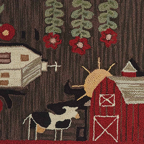 Farm Life Hooked Runner -2" x 6"