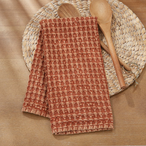 WAFFLE WEAVE TOWEL - TERRACOTTA