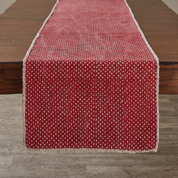 Mini Dots Printed Table Runner - 72" L - Red
