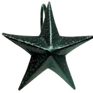 Black Star Shower Curtain Hooks Set/12 (3")