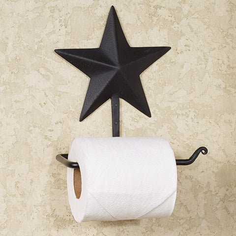 Black Barn Star Toilet Paper Holder