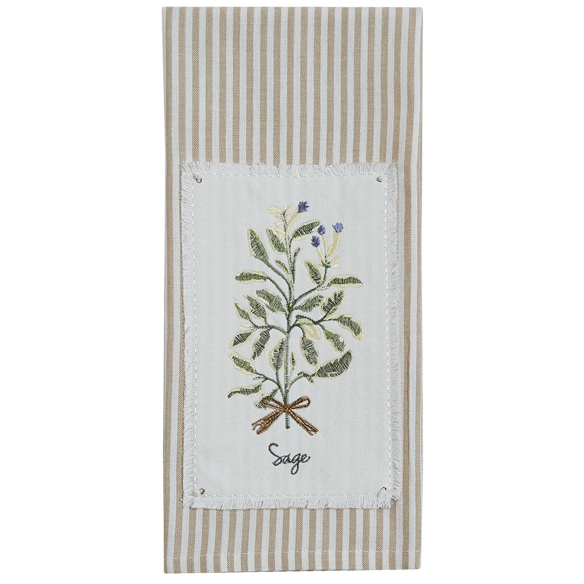 SAGE EMBROIDERED PATCH DISHTOWEL