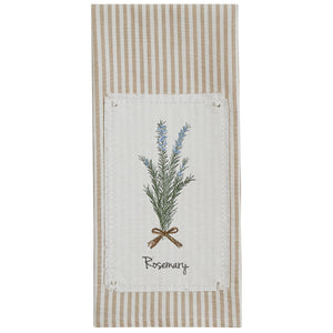 ROSEMARY EMBROIDERED PATCH DISHTOWEL