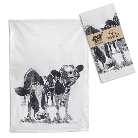 Happy Cows Tea Towel