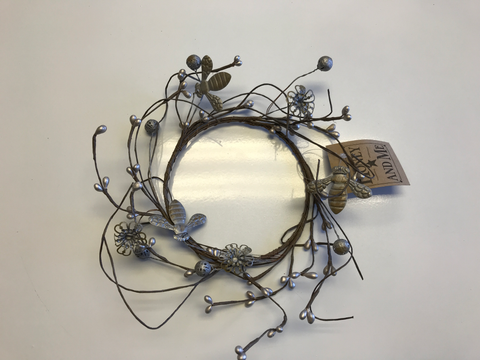 Silver Bee Candle Ring