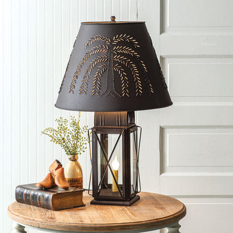 Large Milk House 4-Way Lamp with Shade