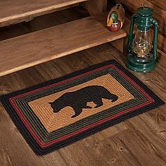 Wyatt Stenciled Bear Jute Rug Rect w/ Pad 20x30