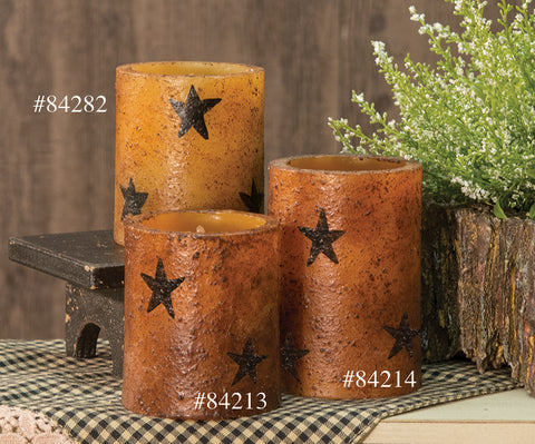 Star Timer Pillar - Burnt Mustard - 3" X 3-1/2"