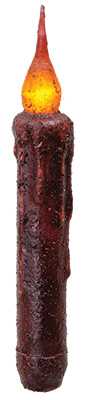 Twisted Flame Timer Taper - Burgundy