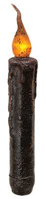 Twisted Flame Timer Taper - Brown 6"