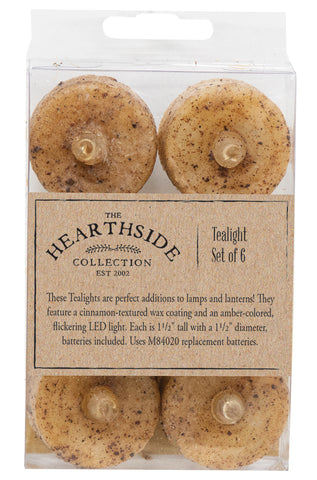 Burnt Ivory LED Tealights - 6/Pkg