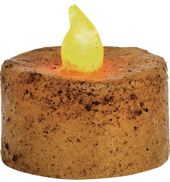 Burnt Ivory LED Tealights - 6/Pkg