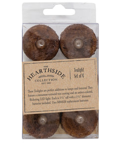 Burnt Mustard LED Tealights - 6 pkg