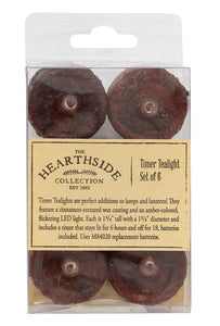 Burnt Burgundy LED Tealights - 6/Pkg