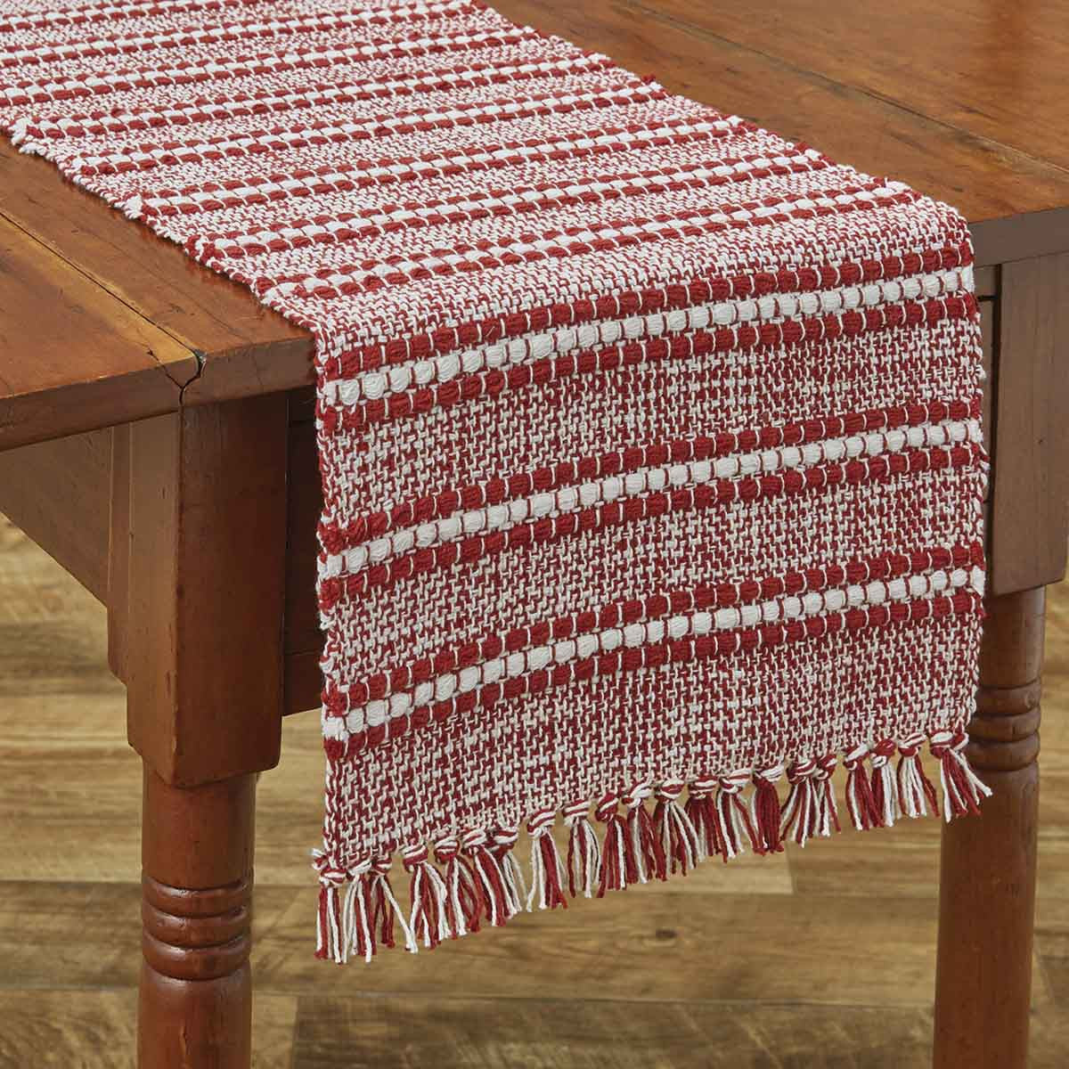 PEPPERMINT STRIPE TABLE RUNNER - 54"L