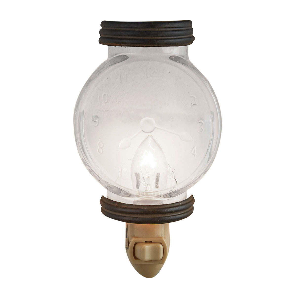 Glass Clock Night Light