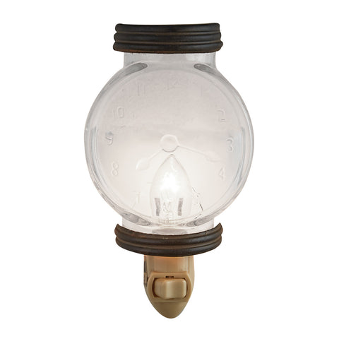 Glass Clock Night Light