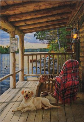 Led Canvas Print - Porch Scene