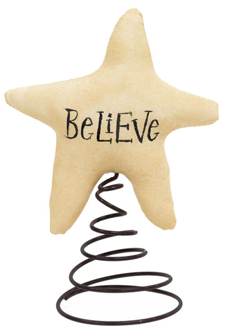 Stuffed Believe Star Tree Topper