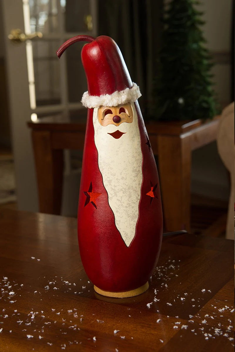 Santa Gourd - Medium - Lit