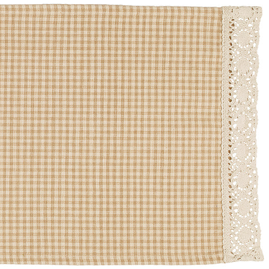 Granny's Tan Check Valance (72x14")