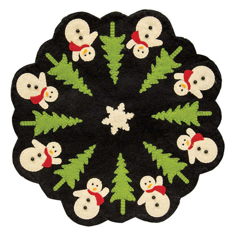 Snowman And Christmas Tree Felt Mat