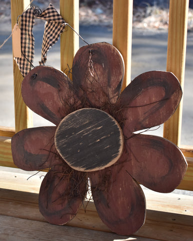 Wooden Flower (Red)