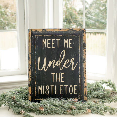 MISTLETOE WOOD PLAQUE
