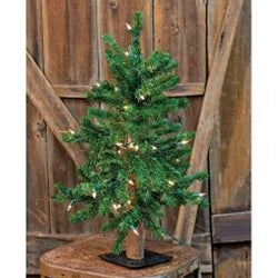Pre-Lit Alpine Tree, 2 Ft.