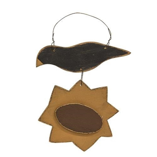 Crow & Sunflower Ornament