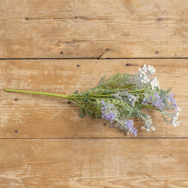 Cream & Purple Queen Ann's Lace & Fern Bush