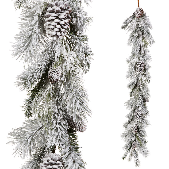 5'  Snowy Pinecone Garland