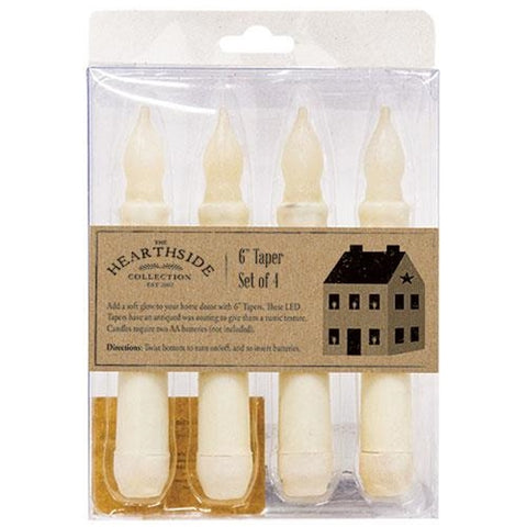 Ivory LED Tapers - 4/Pkg,