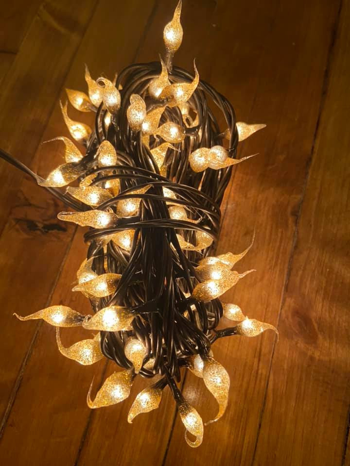 Gold Glitter String Lights