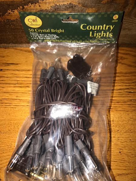 Country Light Strand - Brown cord - 100 Lights