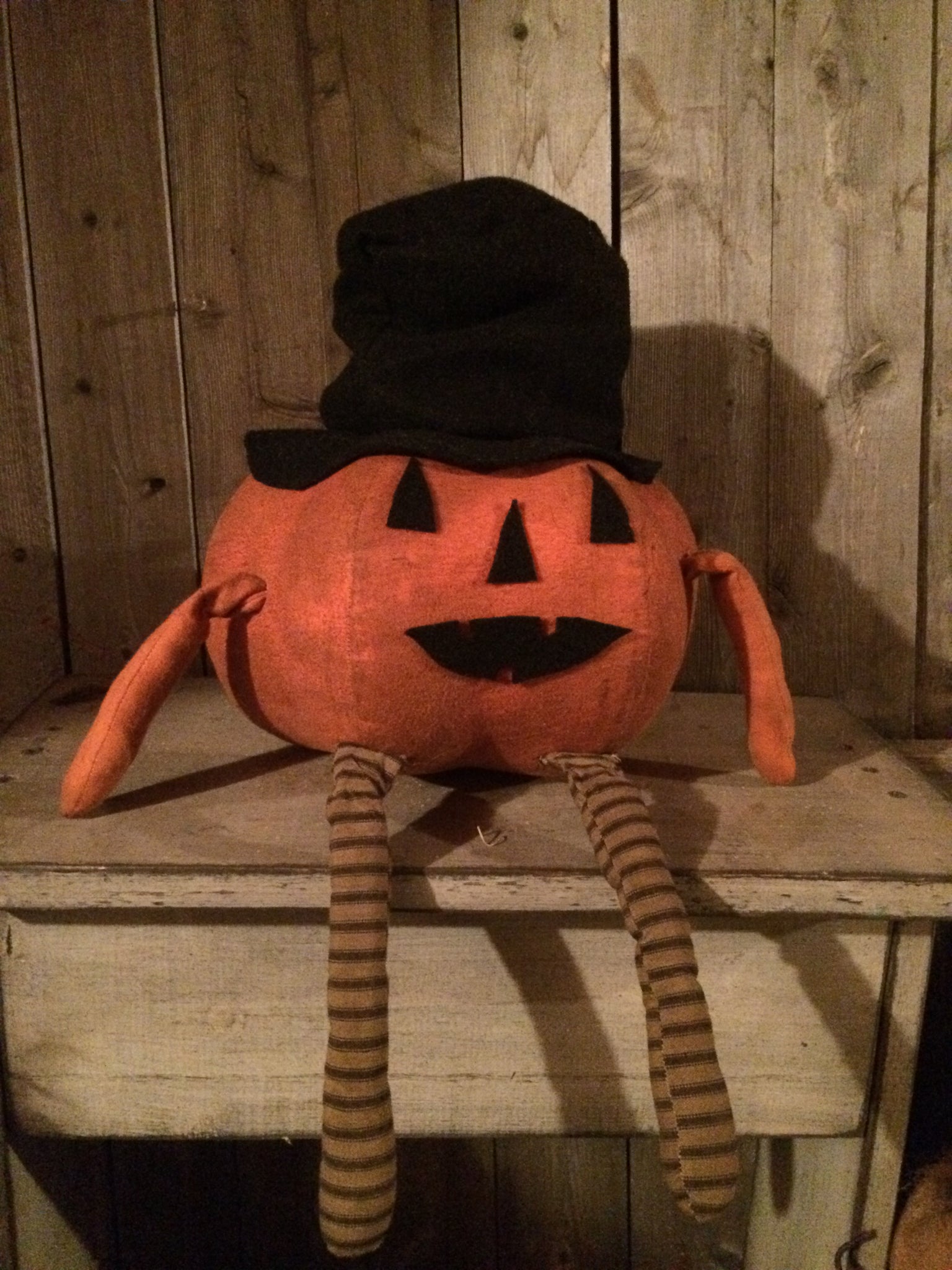 Shelf sitting pumpkin