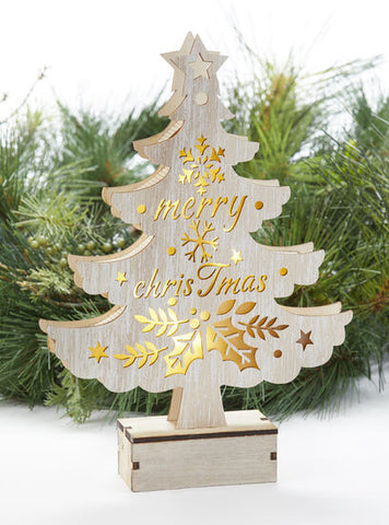 Wood Die Cut Chr Tree