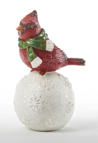 Resin Cardinal Snowball