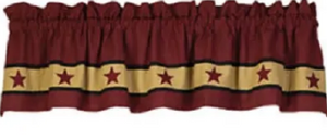 Cranberry Barn Star Valance